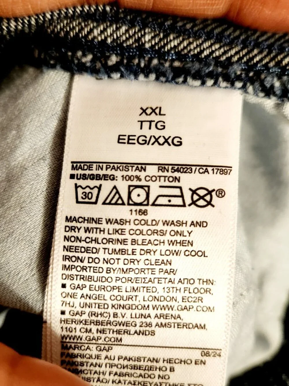 GAP | Women's High Rise Dark Indigo Easy Utility Jeans (Size XXL)